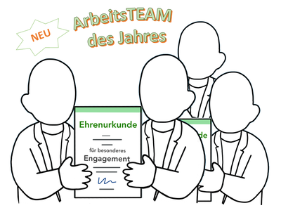 Ehrung f&uuml;r besonderes Engagement Arbeitsteam